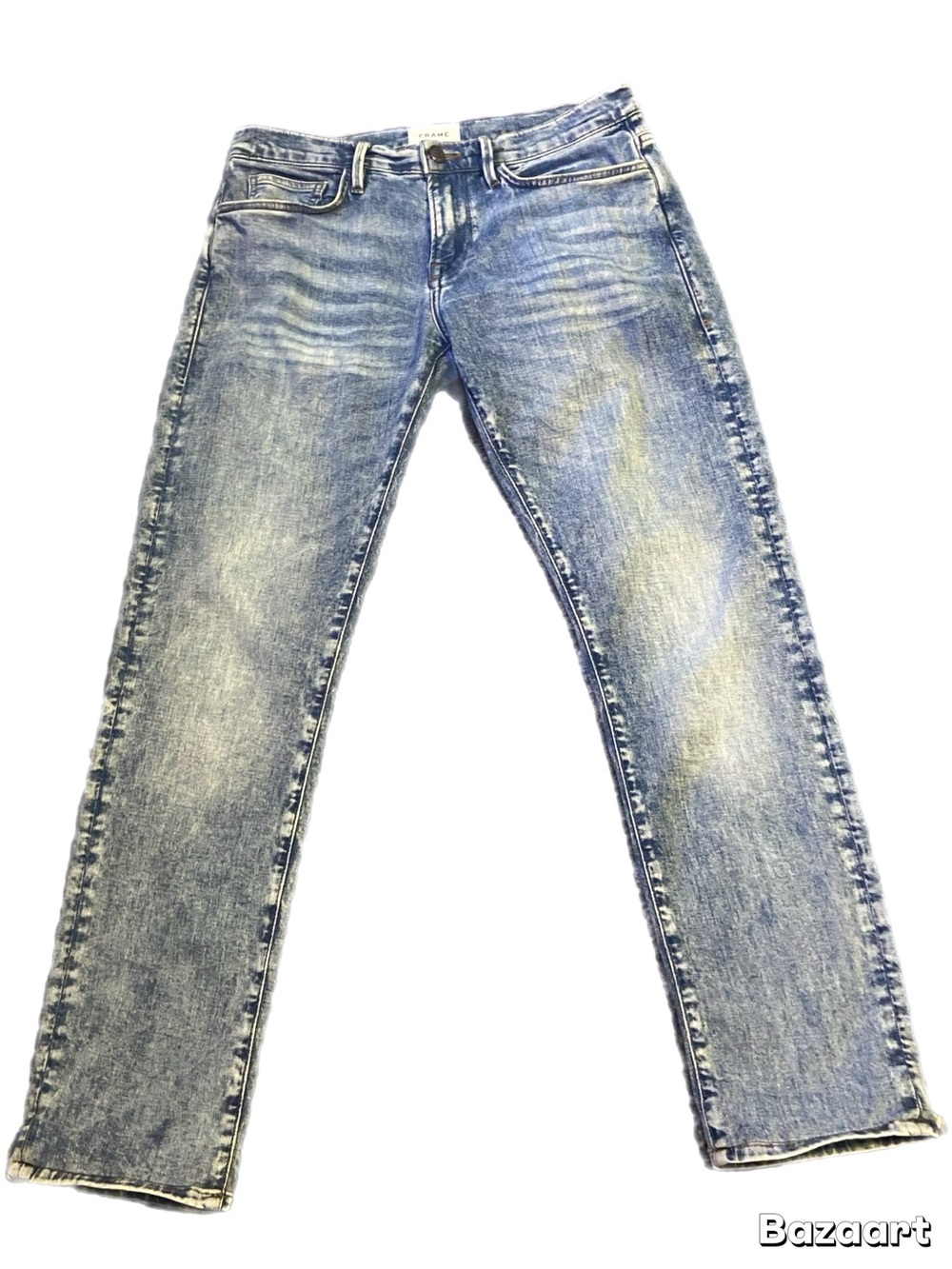 Frame Denim Women's Slim Straight Light Blue Washed Jeans
